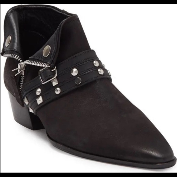 Free People Chesa vintage bootie studded and side zipper - Picture 1 of 12